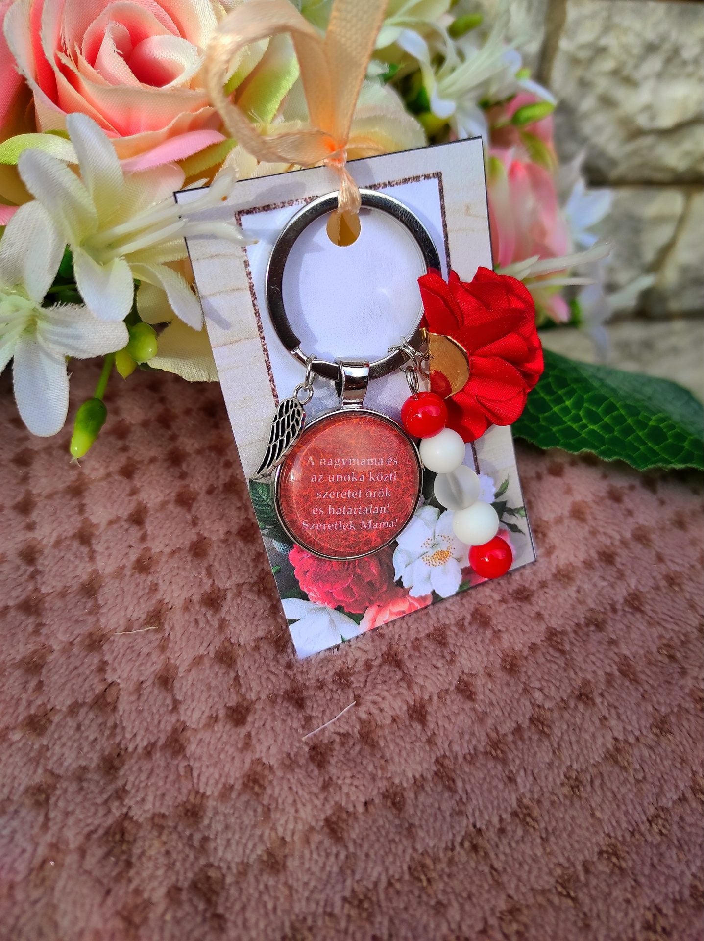 Ajándék kulcstartó mamának unokától